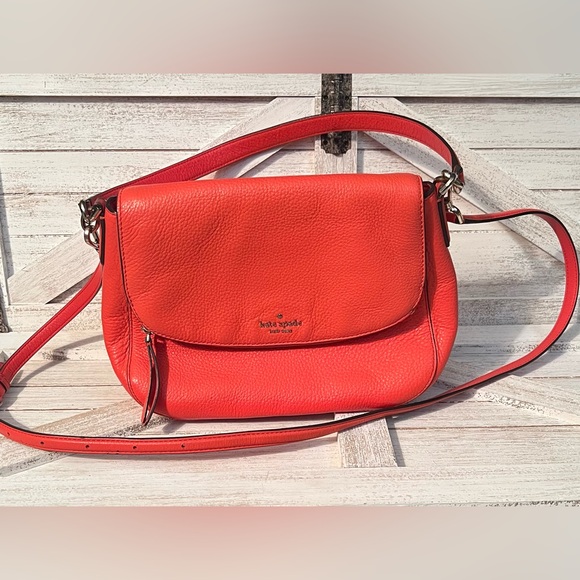 Kate Spade orange/red Leather Crossbody Bag - Picture 1 of 10